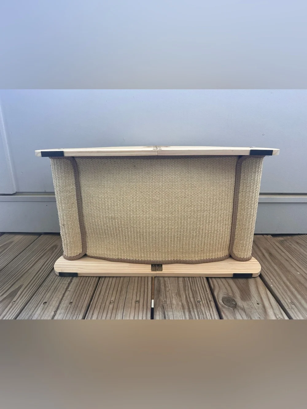 Wooden Cat Scratching Lounger in Natural Tan